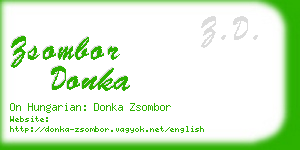 zsombor donka business card